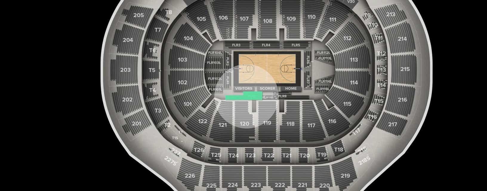 Seat view from