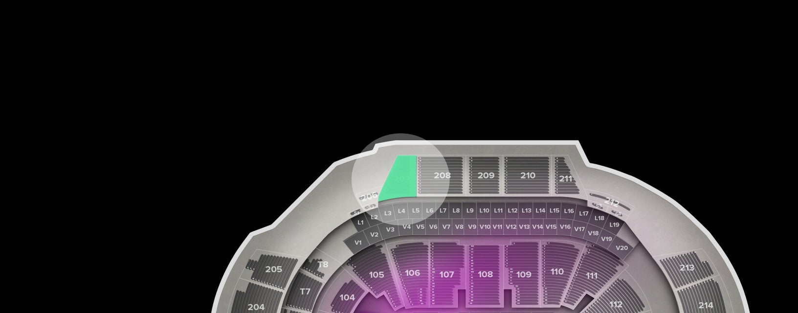 Seat view from Upper