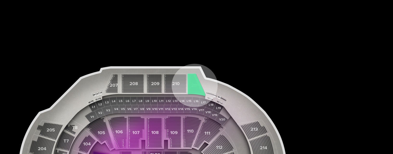Seat view from Upper