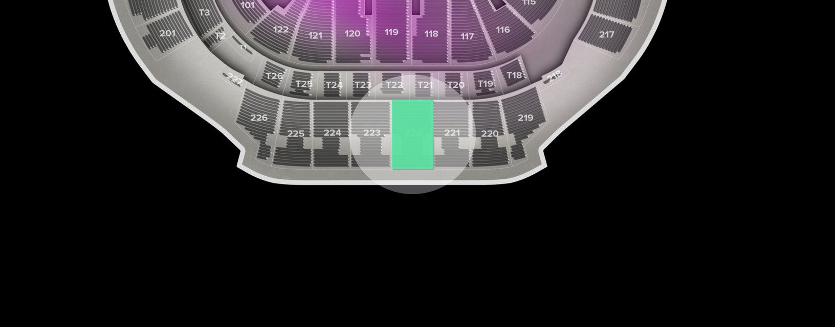 Seat view from Upper