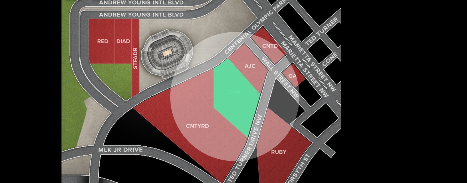 Seat view from CNN Lot