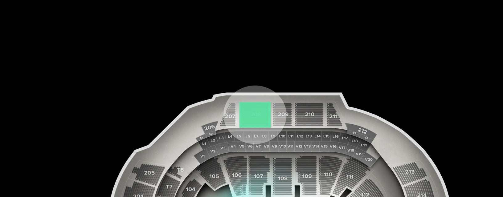 Seat view from Upper