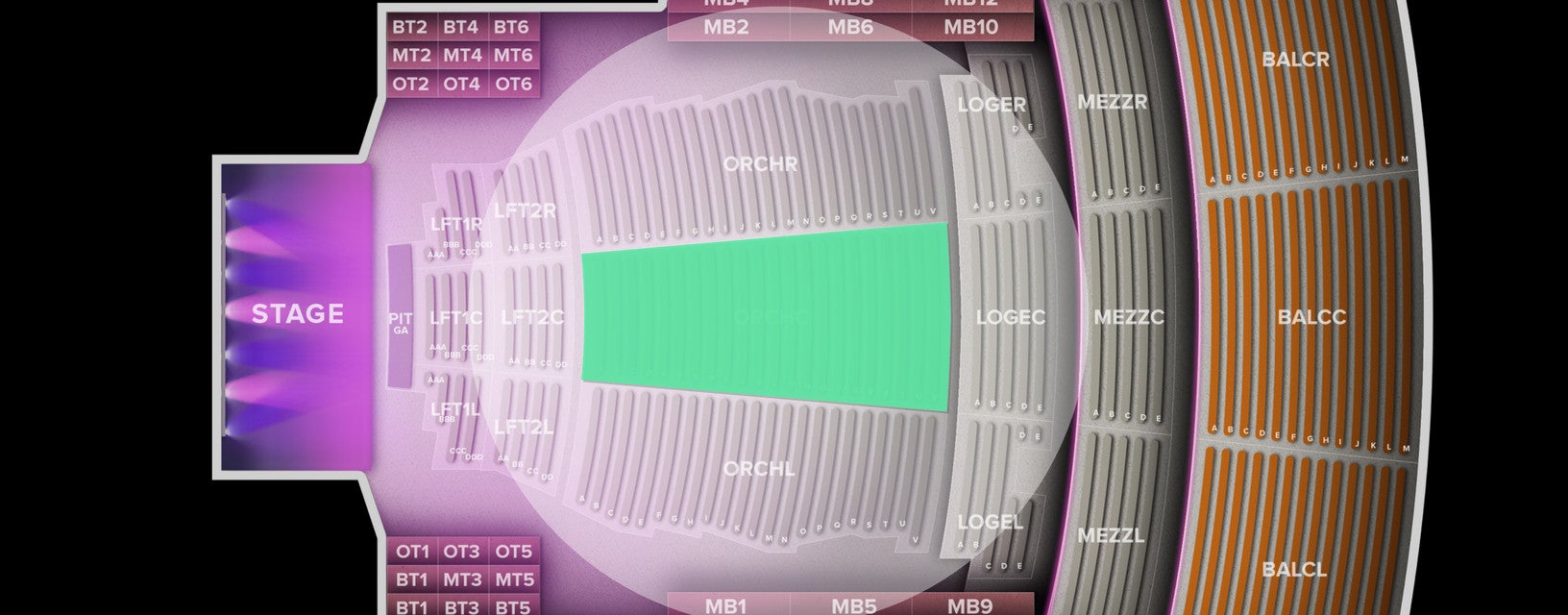 Seat view from Orchestra