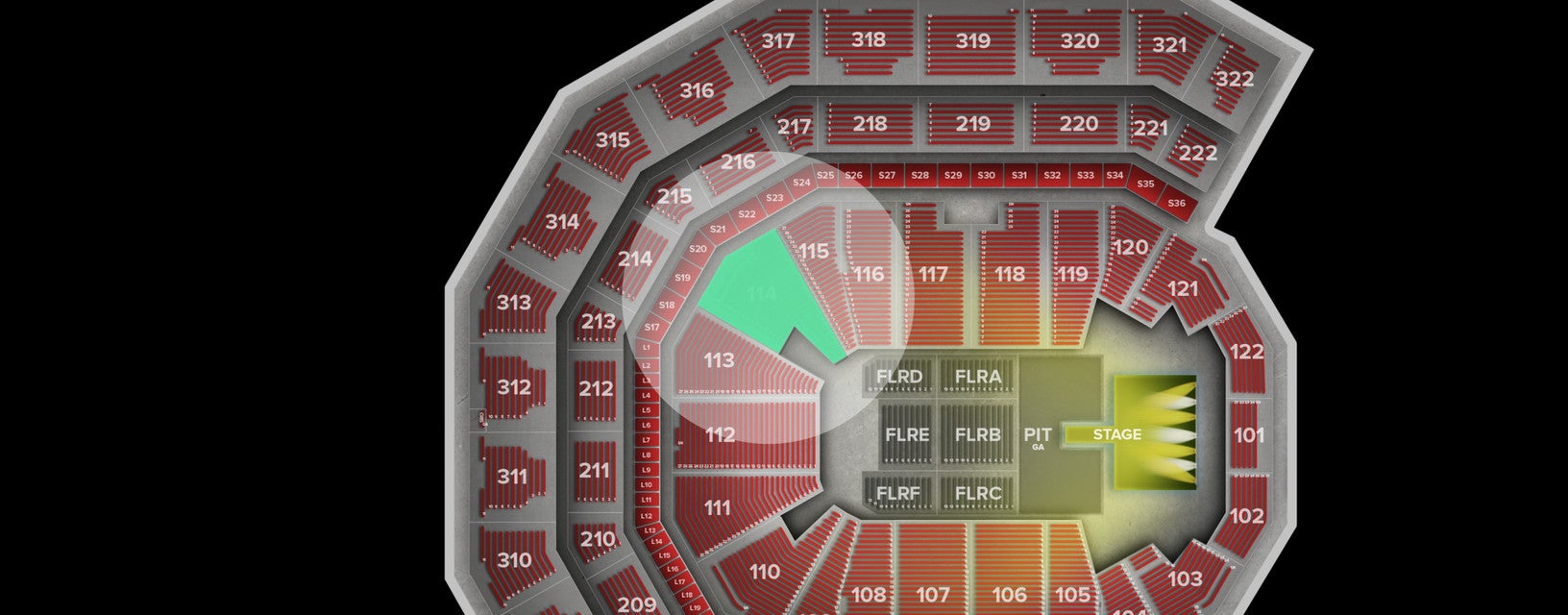 Seat view from Lower