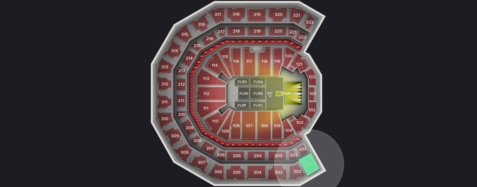 Seat view from Upper