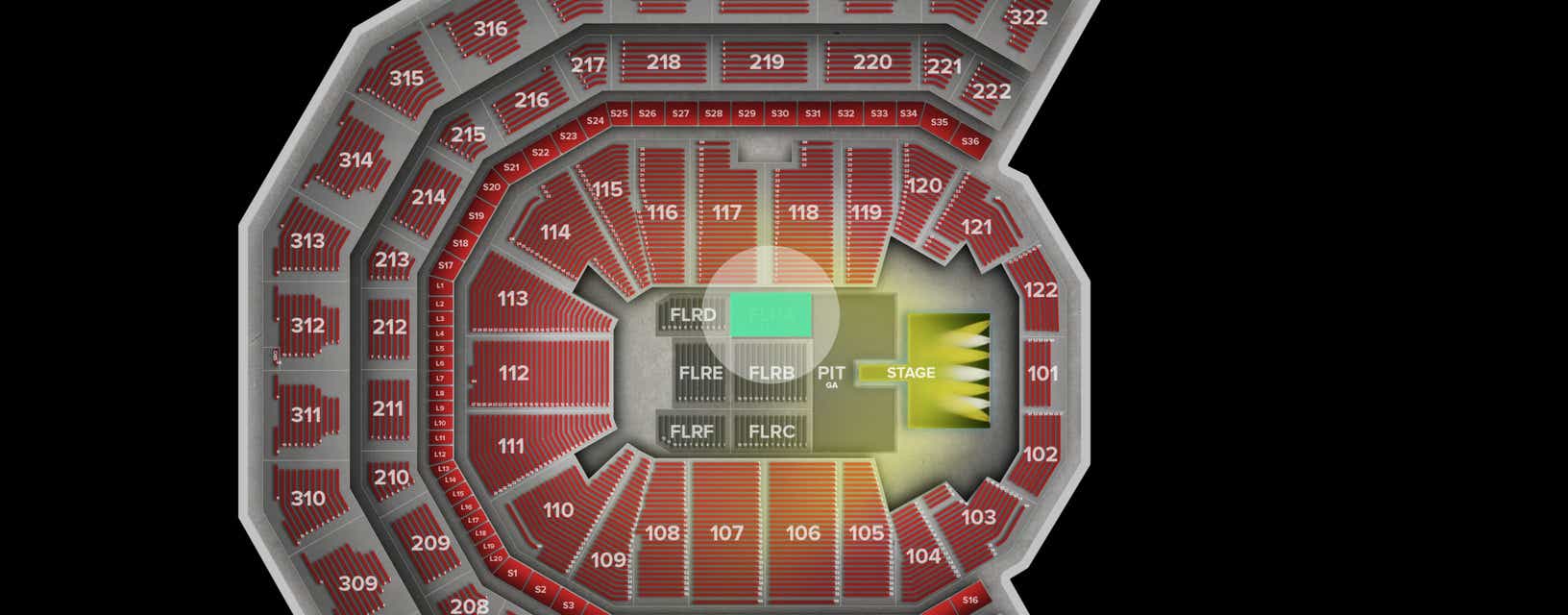 Seat view from Floor