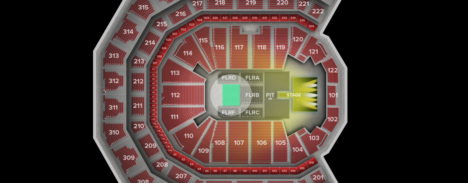 Seat view from Floor