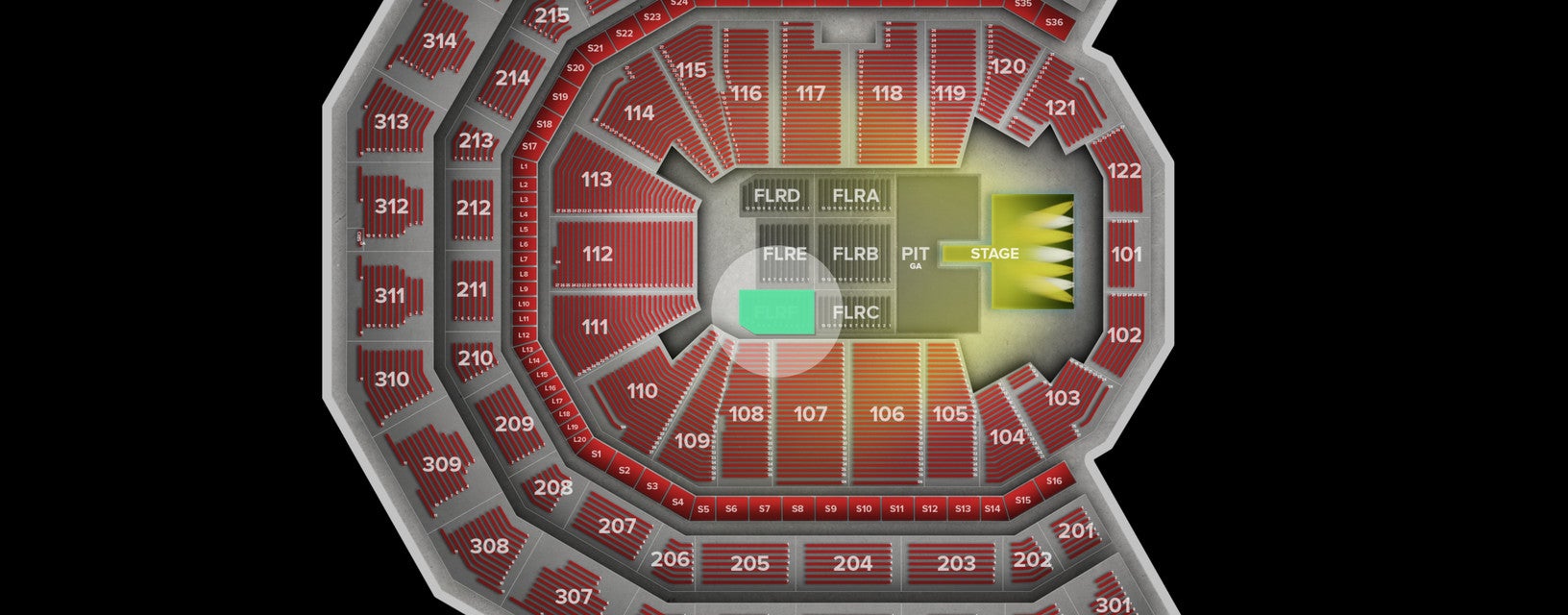 Seat view from Floor
