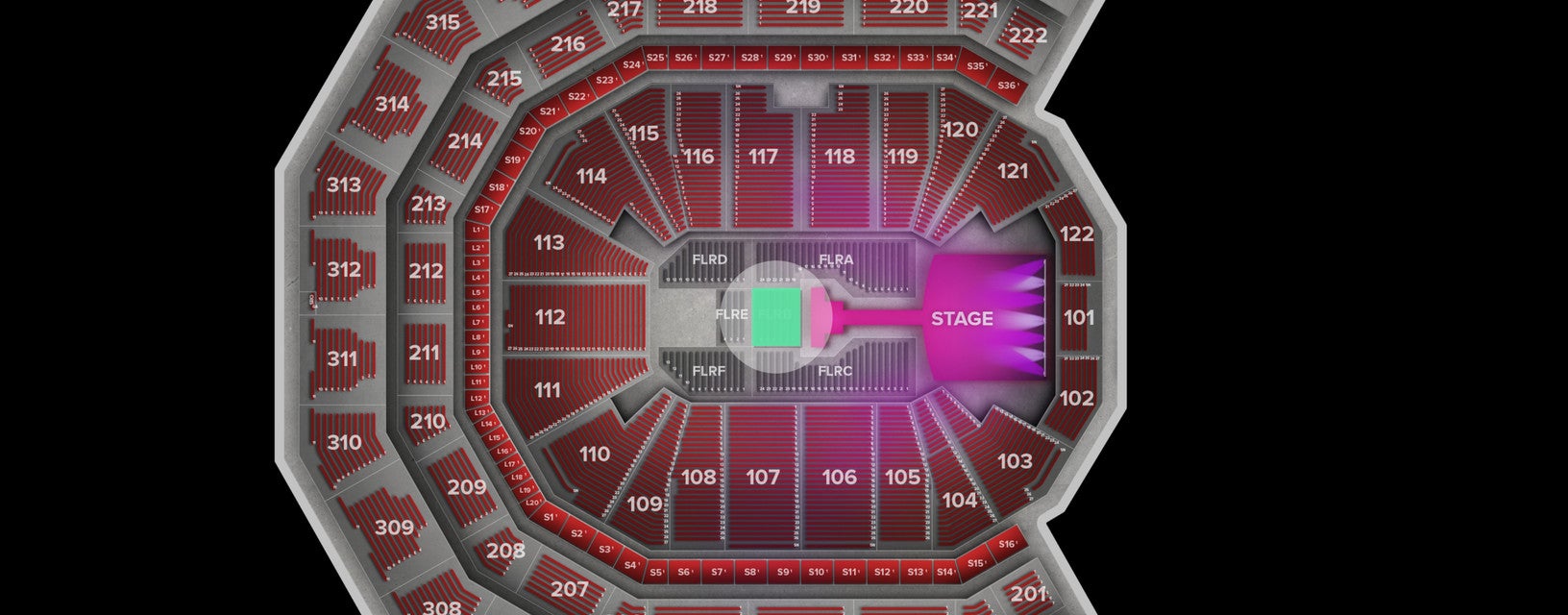 Seat view from Floor