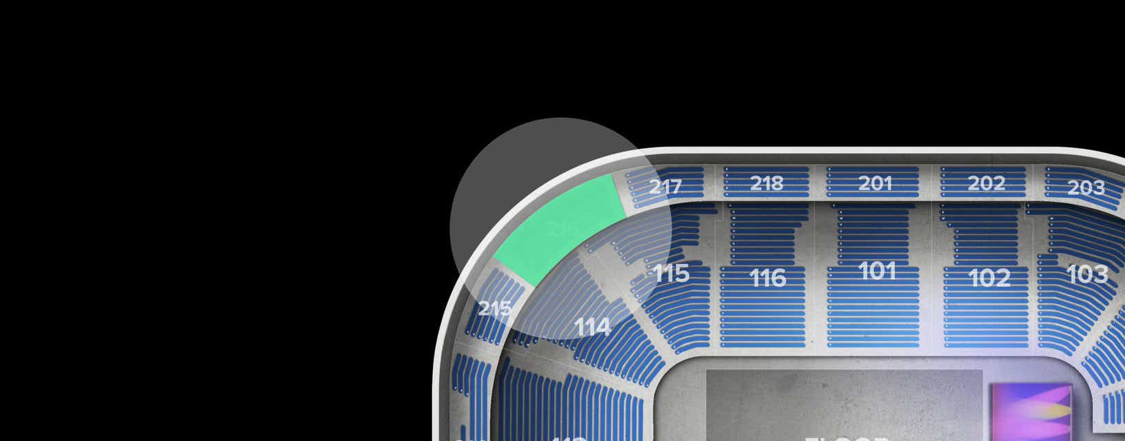 Seat view from Upper