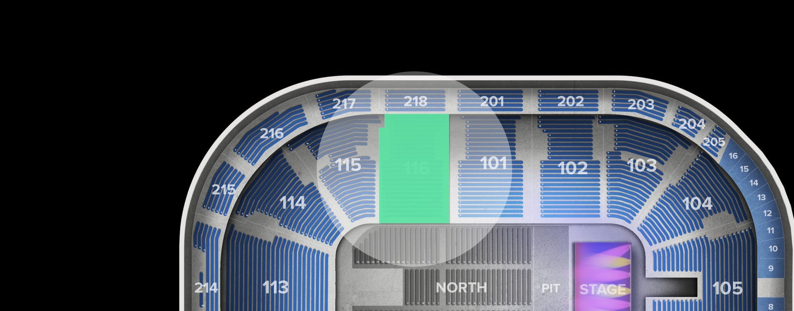 Seat view from Lower