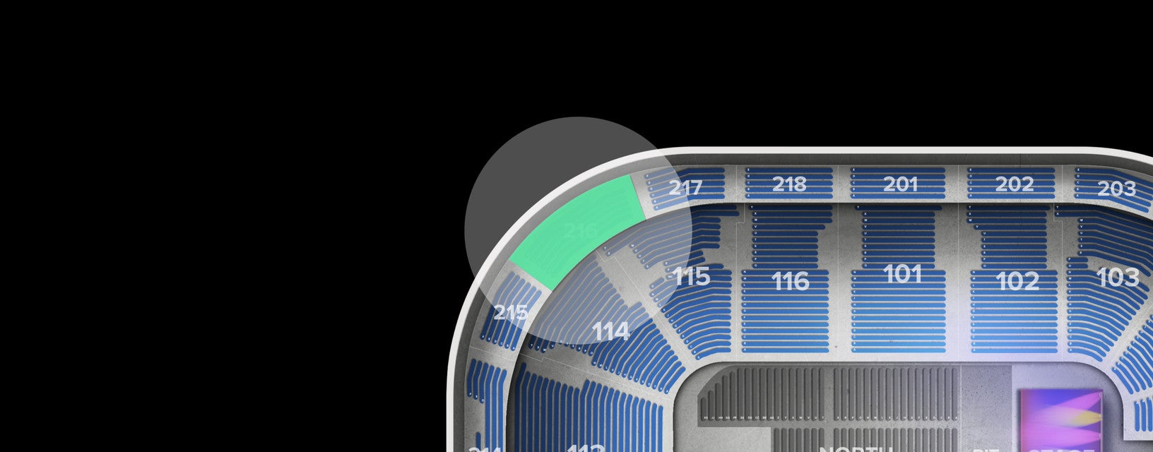 Seat view from Upper