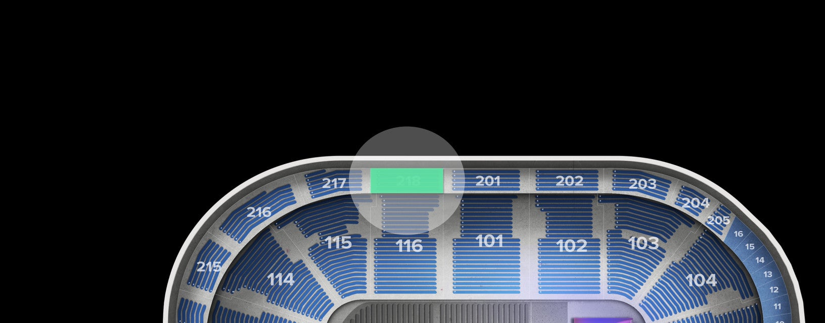 Seat view from Upper