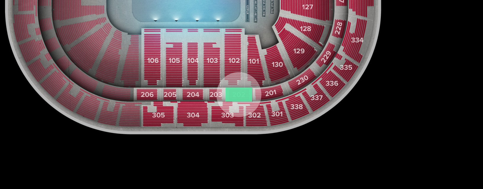 Seat view from Middle