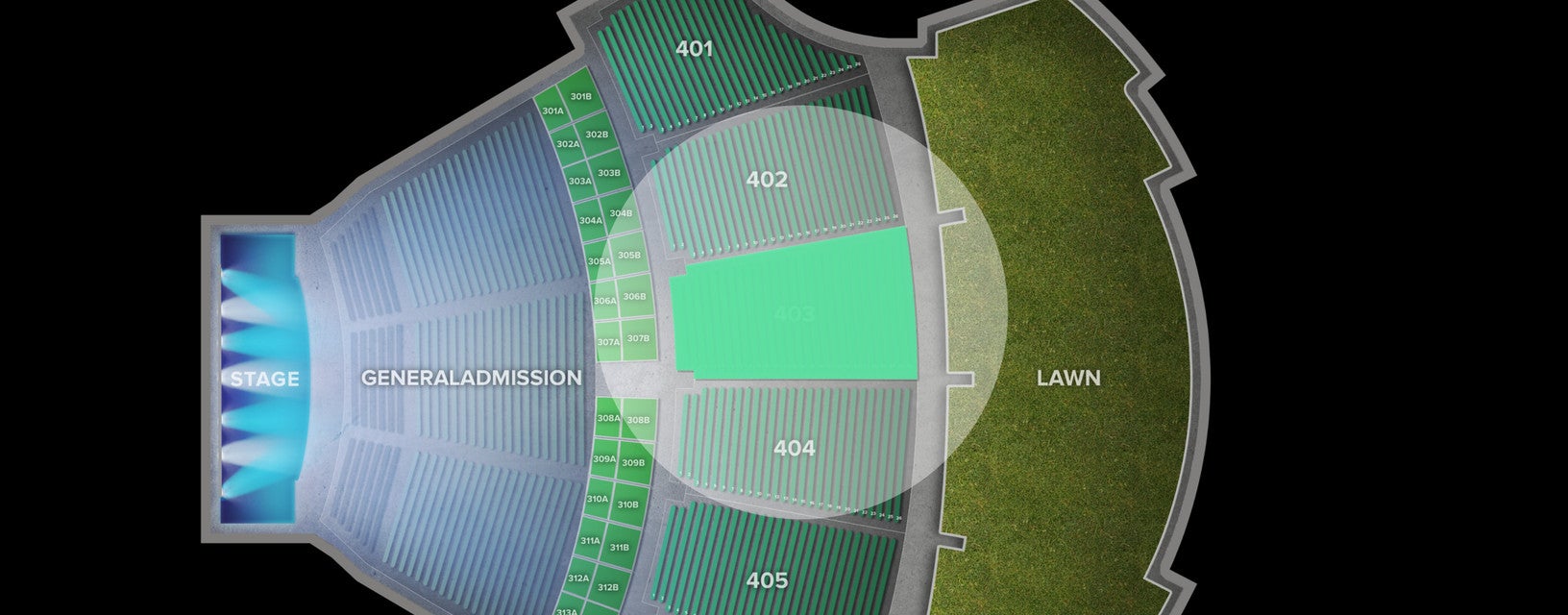 Seat view from 403