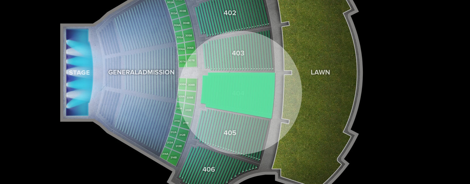 Seat view from 404