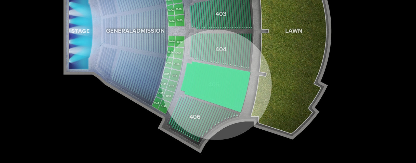 Seat view from 405
