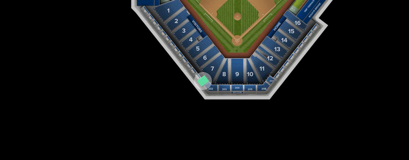 Seat view from Club