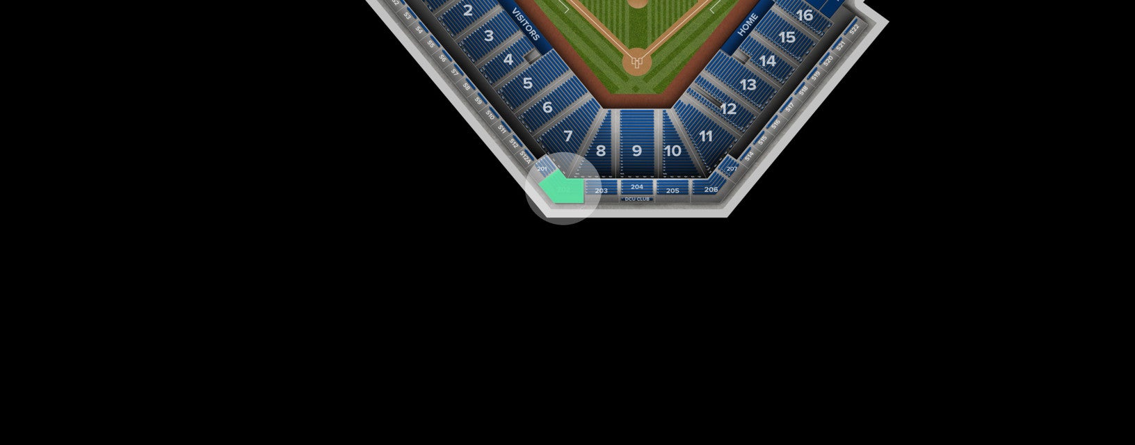 Seat view from Club