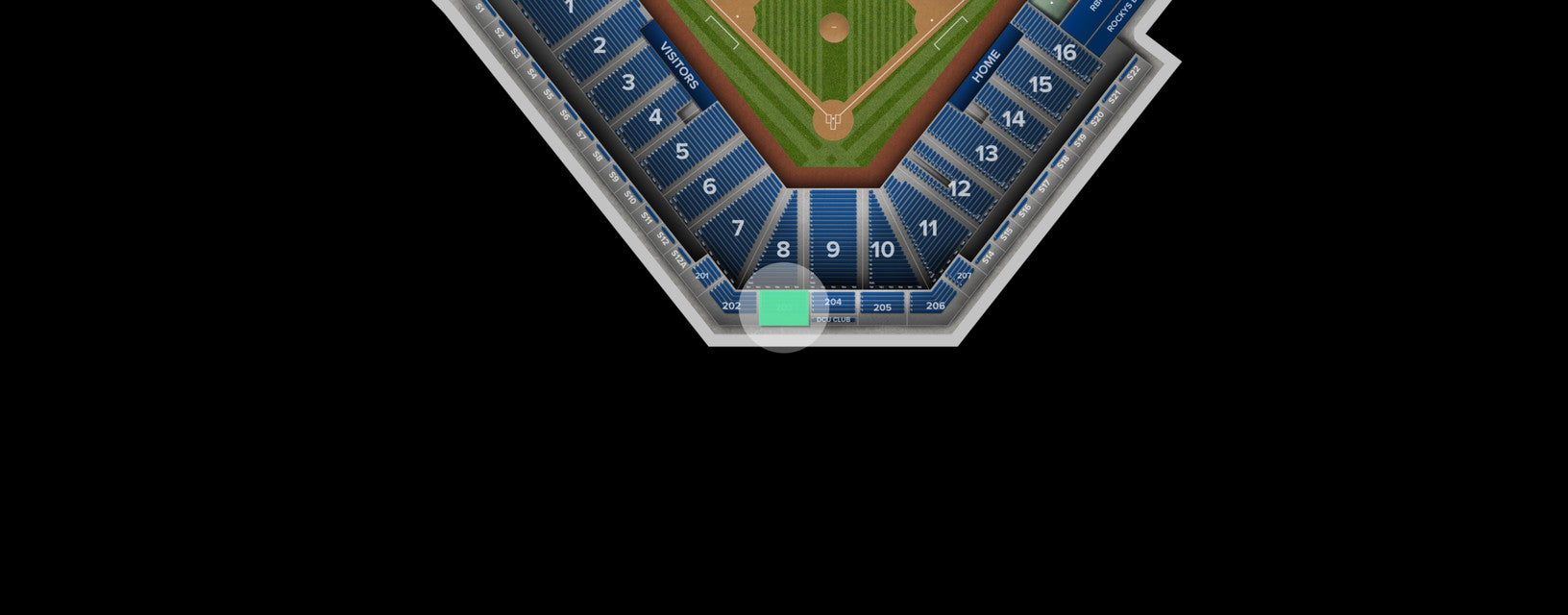 Seat view from Club