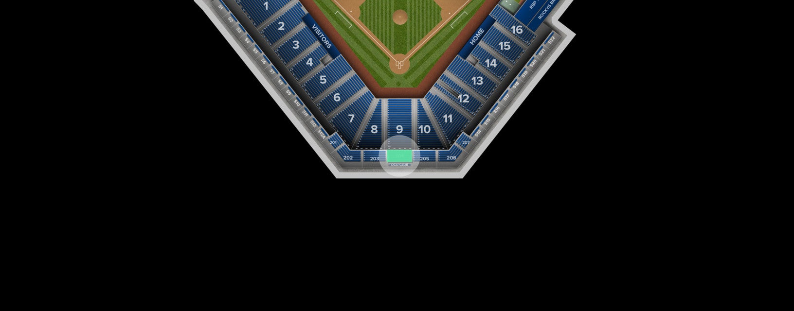 Seat view from Club