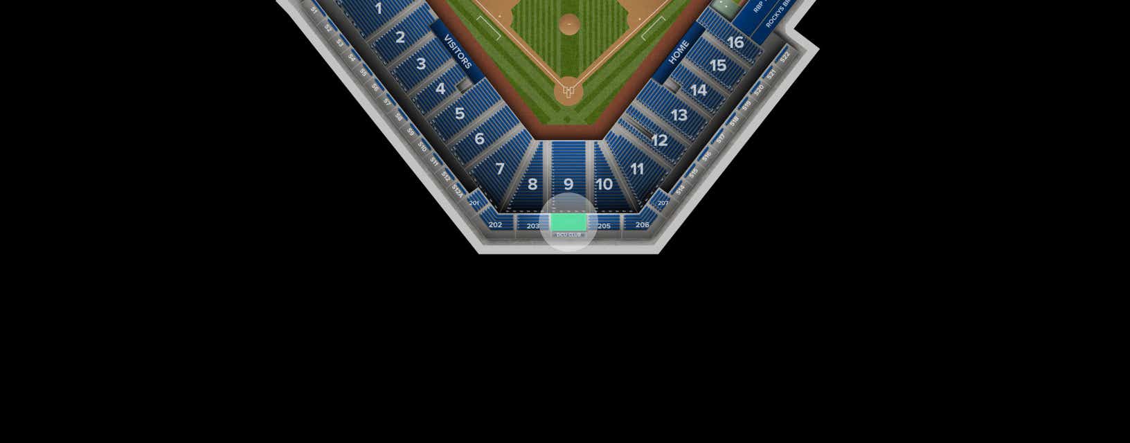 Seat view from Club