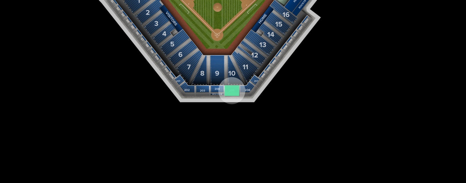 Seat view from Club