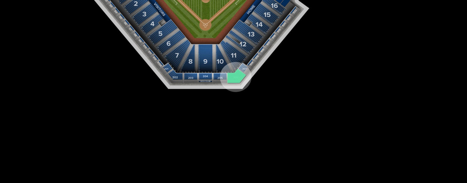 Seat view from Club