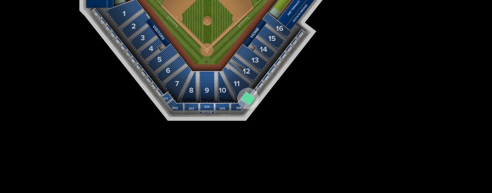 Seat view from Club