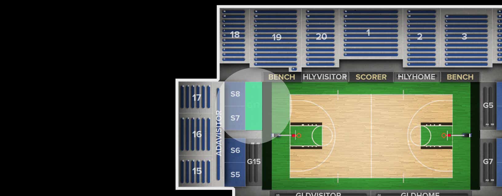 Seat view from