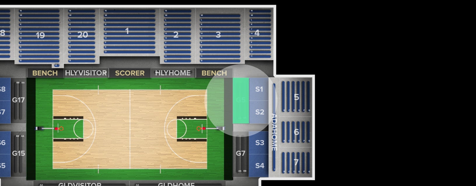 Seat view from Gold
