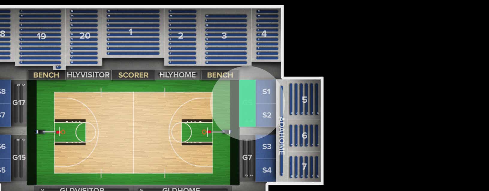 Seat view from Gold