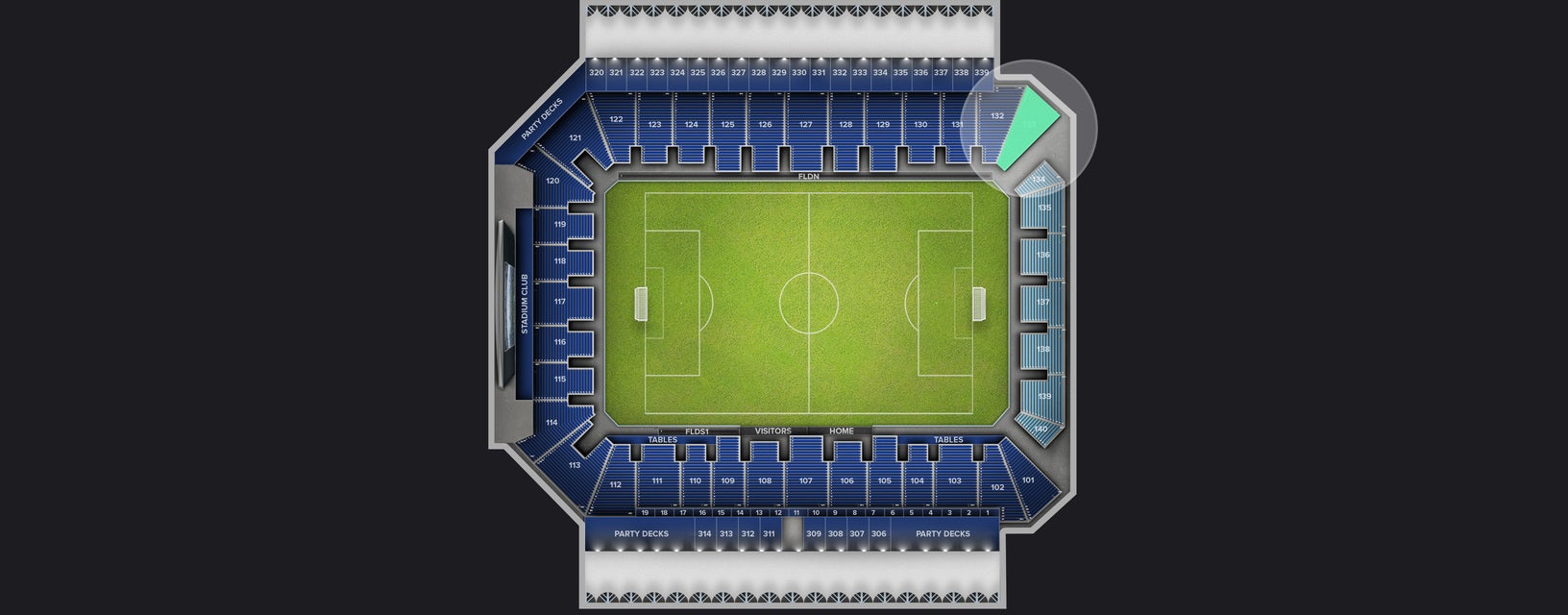 Seat view from Corner