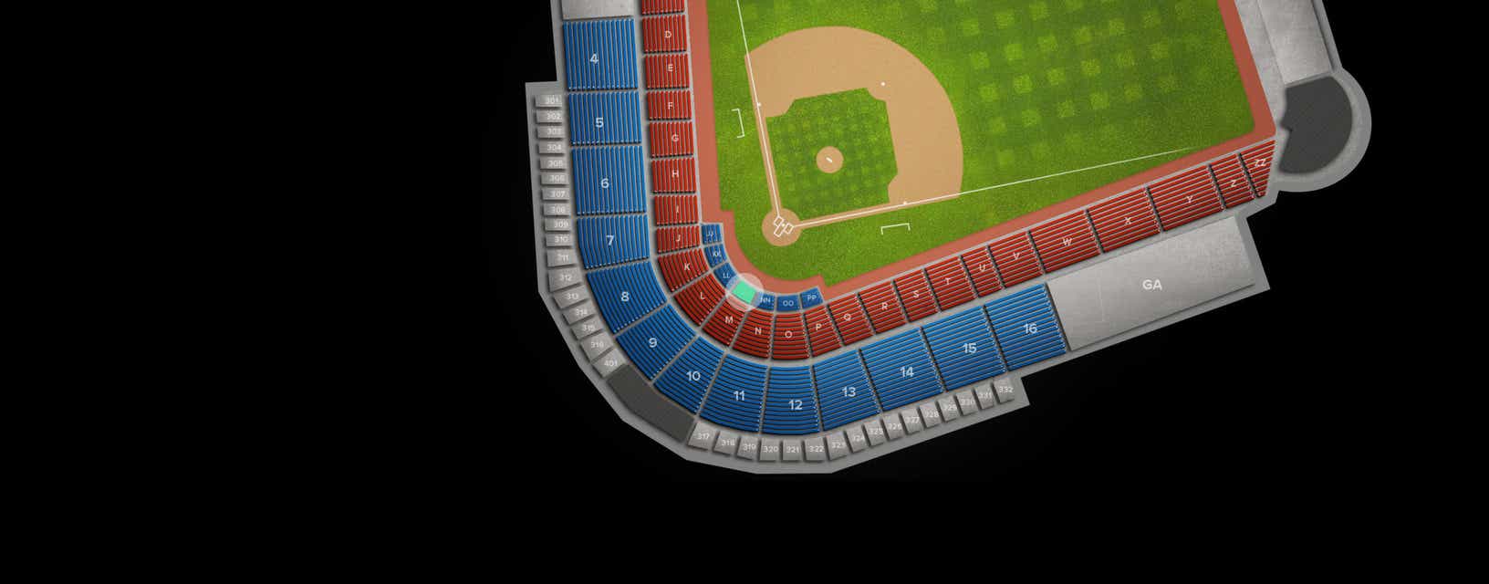 Seat view from Club Box