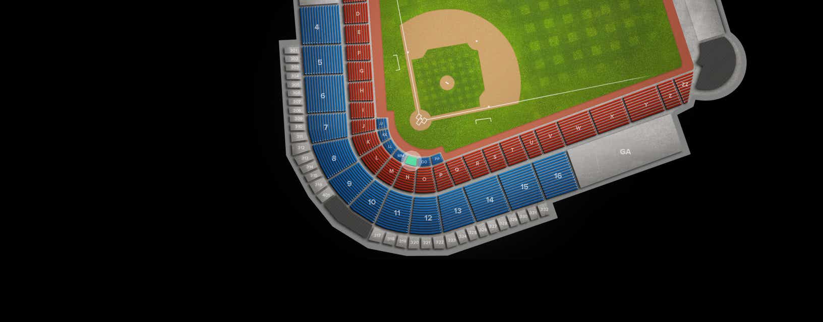 Seat view from Club Box