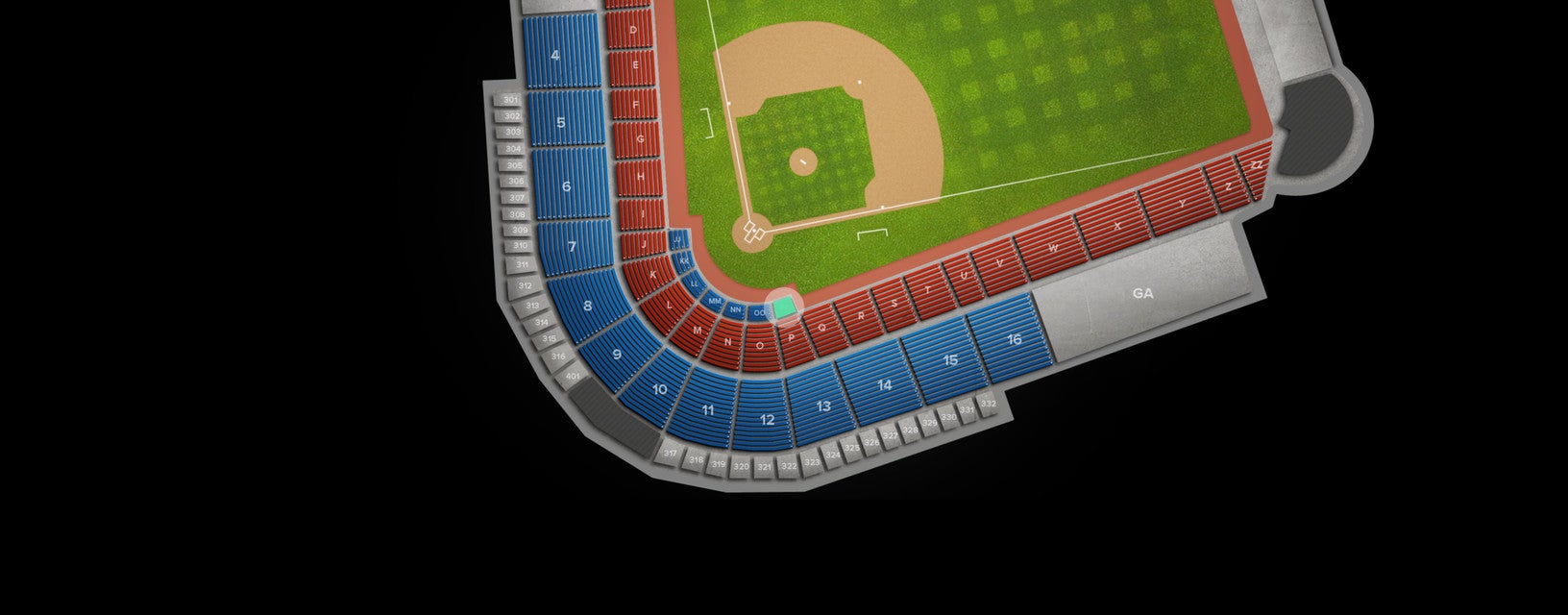 Seat view from Club Box