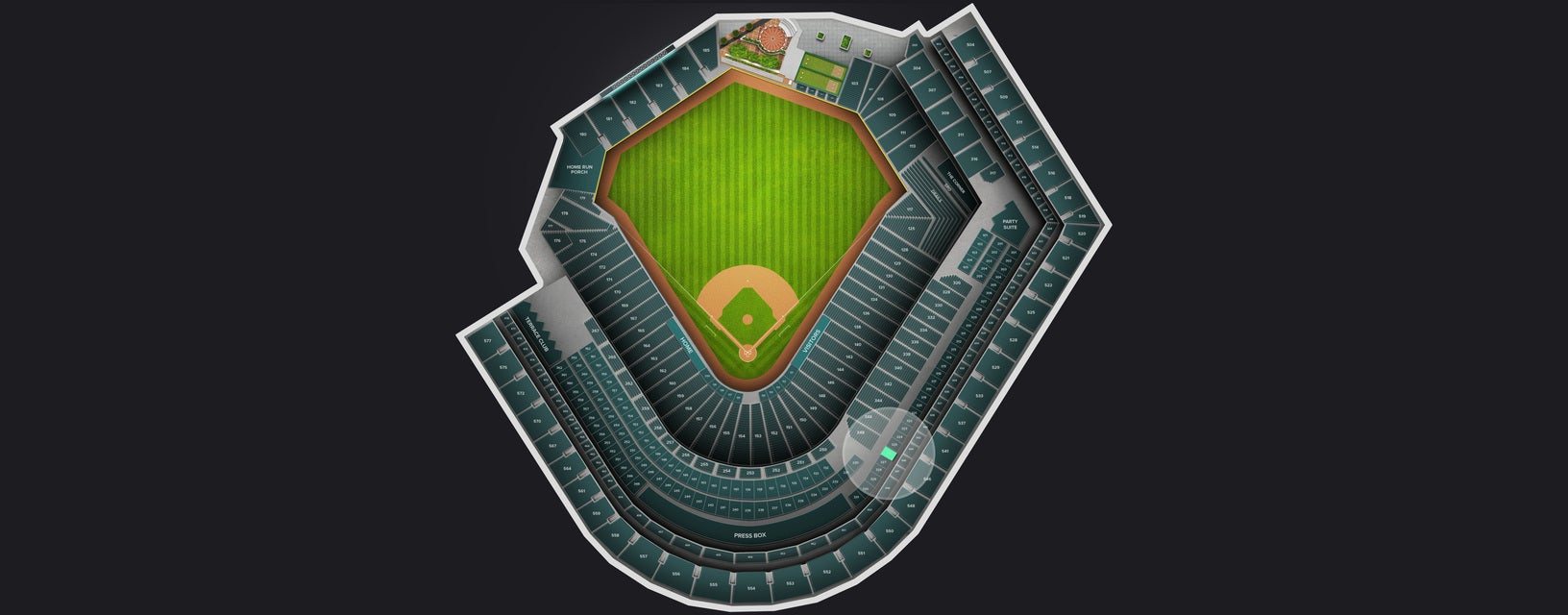 Seat view from Club Outfield