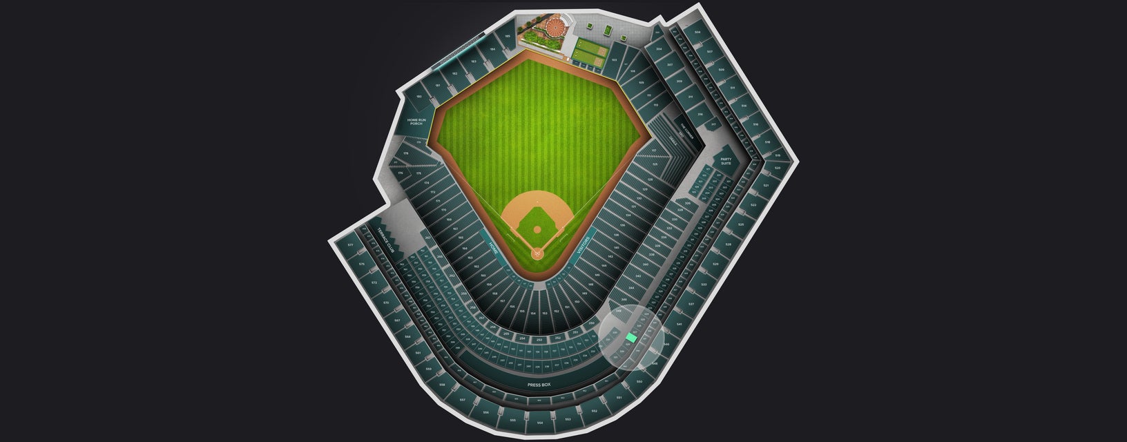 Seat view from Club Outfield
