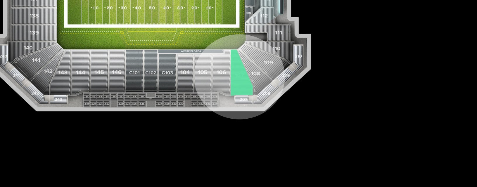 Seat view from West Side Bowl