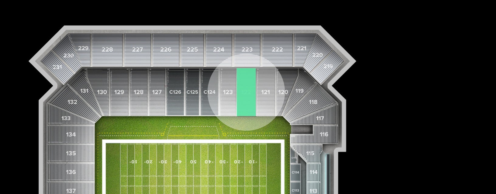 Seat view from East Side Bowl