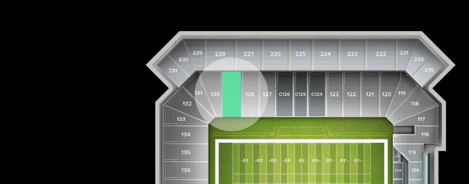 Seat view from East Side Bowl