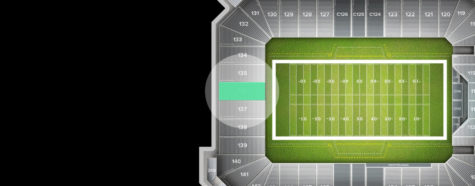 Seat view from End Zone