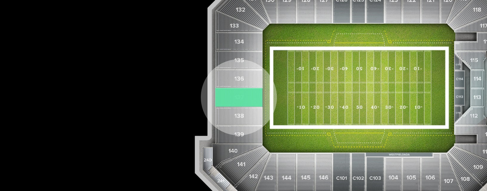 Seat view from End Zone