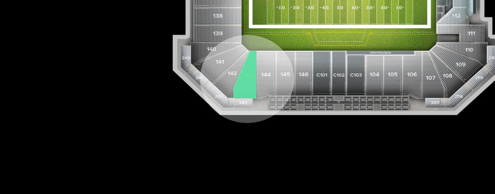 Seat view from West Side Bowl