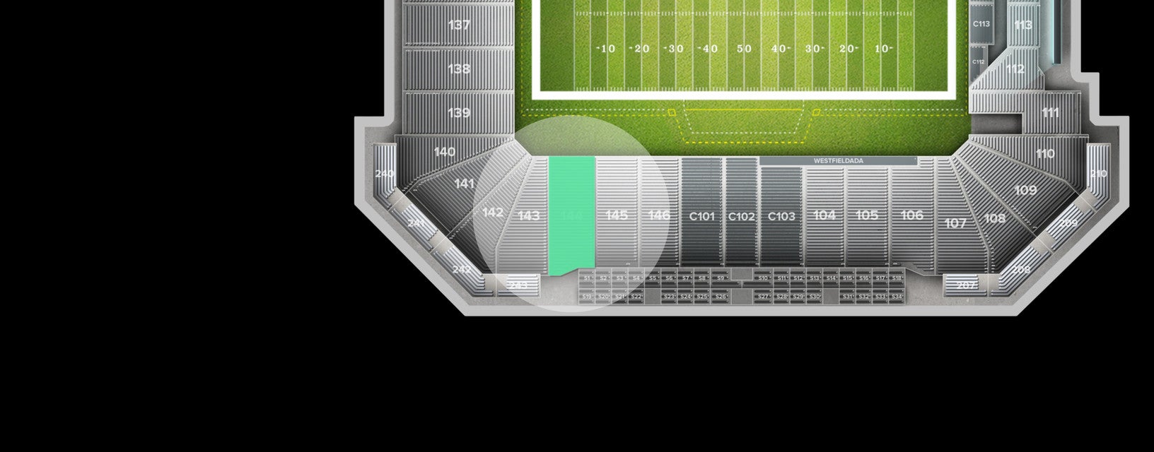 Seat view from West Side Bowl