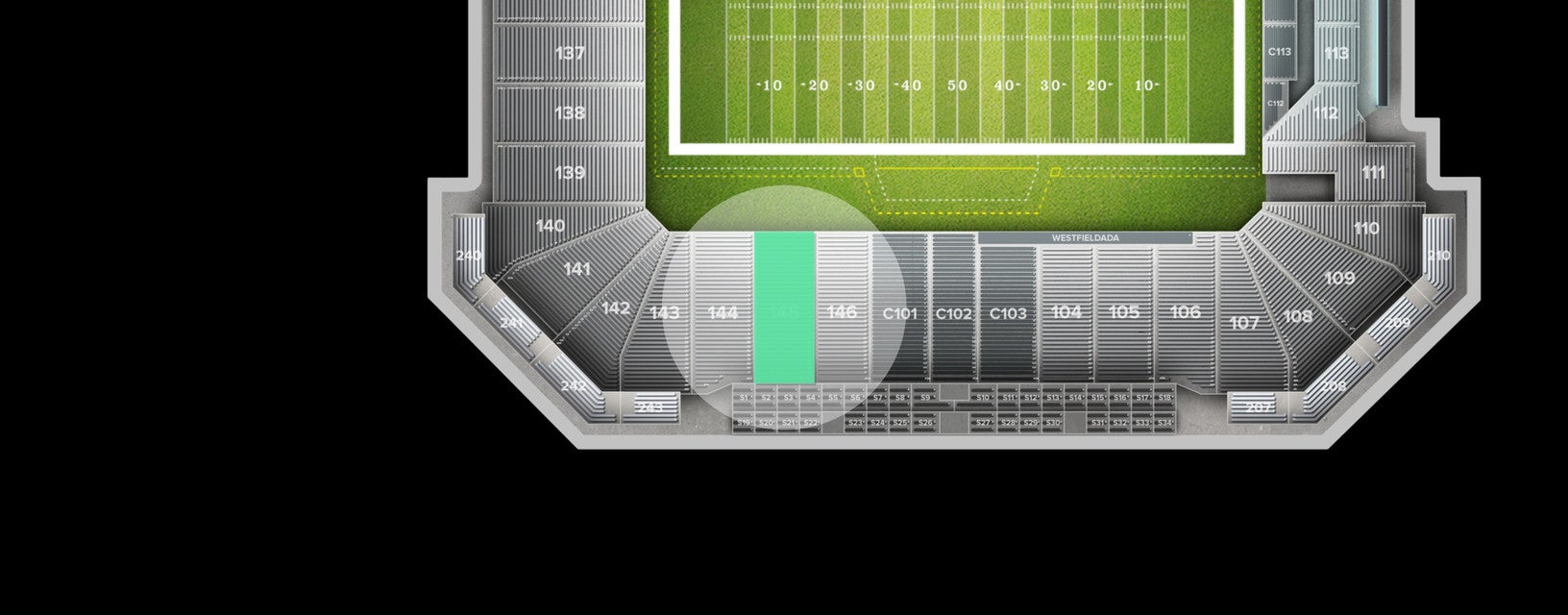 Seat view from West Side Bowl