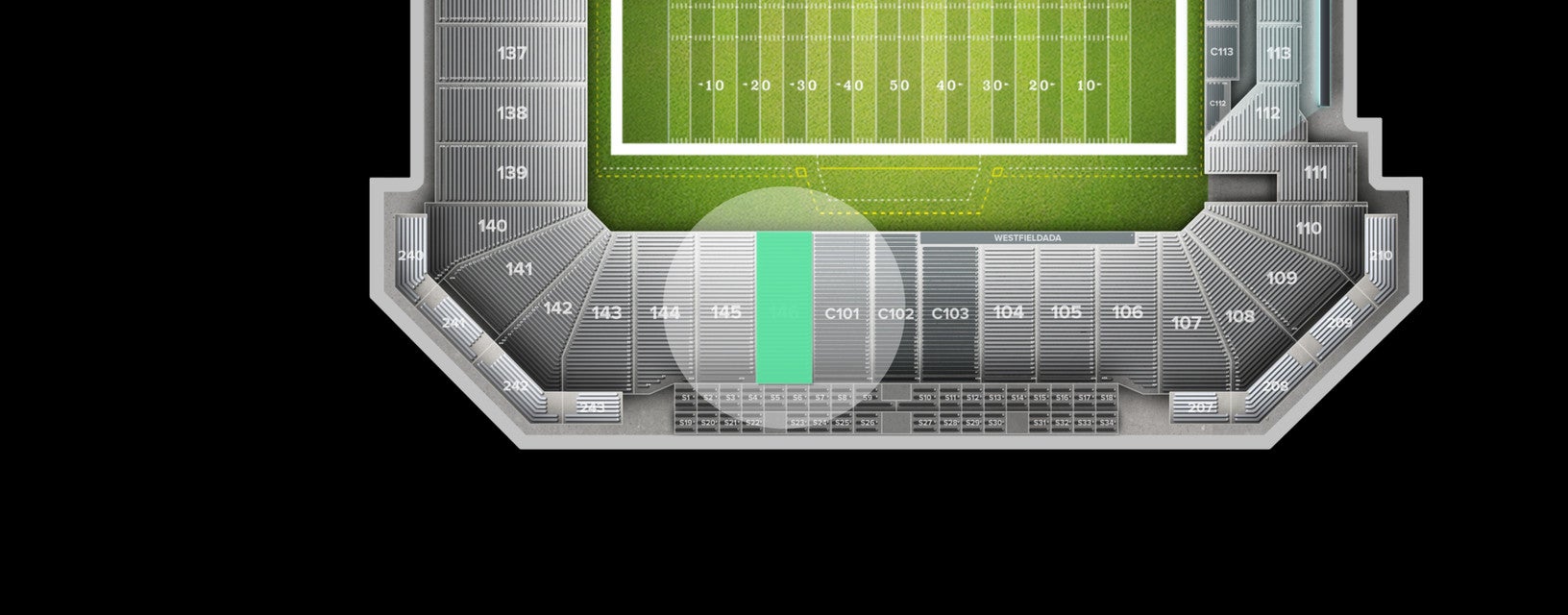 Seat view from West Side Bowl