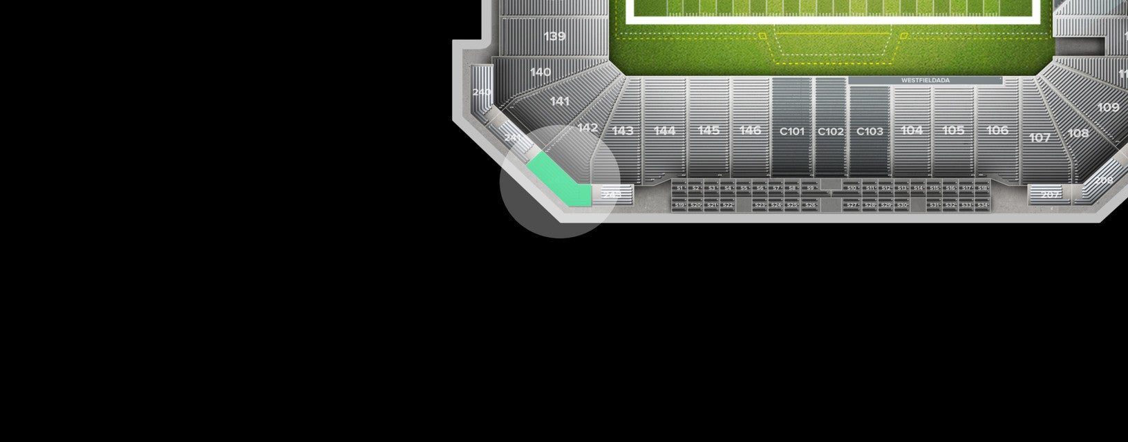 Seat view from Upper Deck