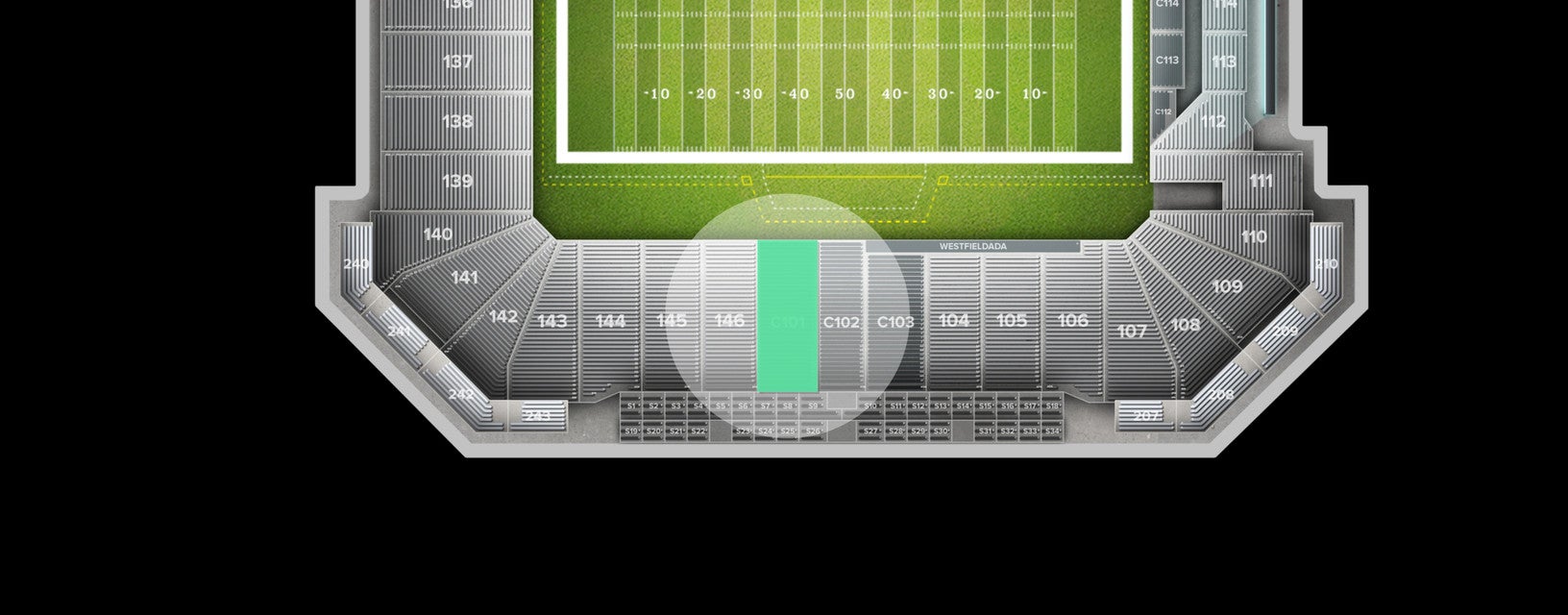 Seat view from Club