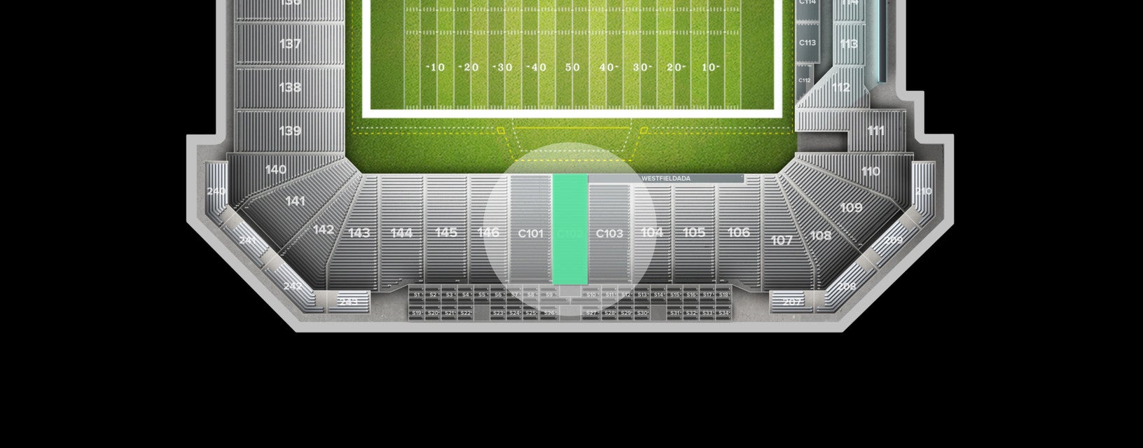 Seat view from Club